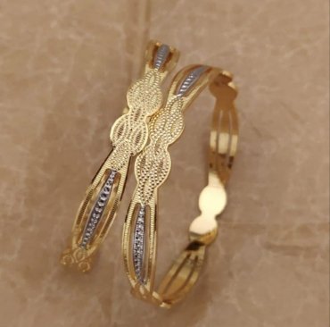 Beautiful Micro Gold Plated Premium CNC Kadli Bangles For Women And Girls