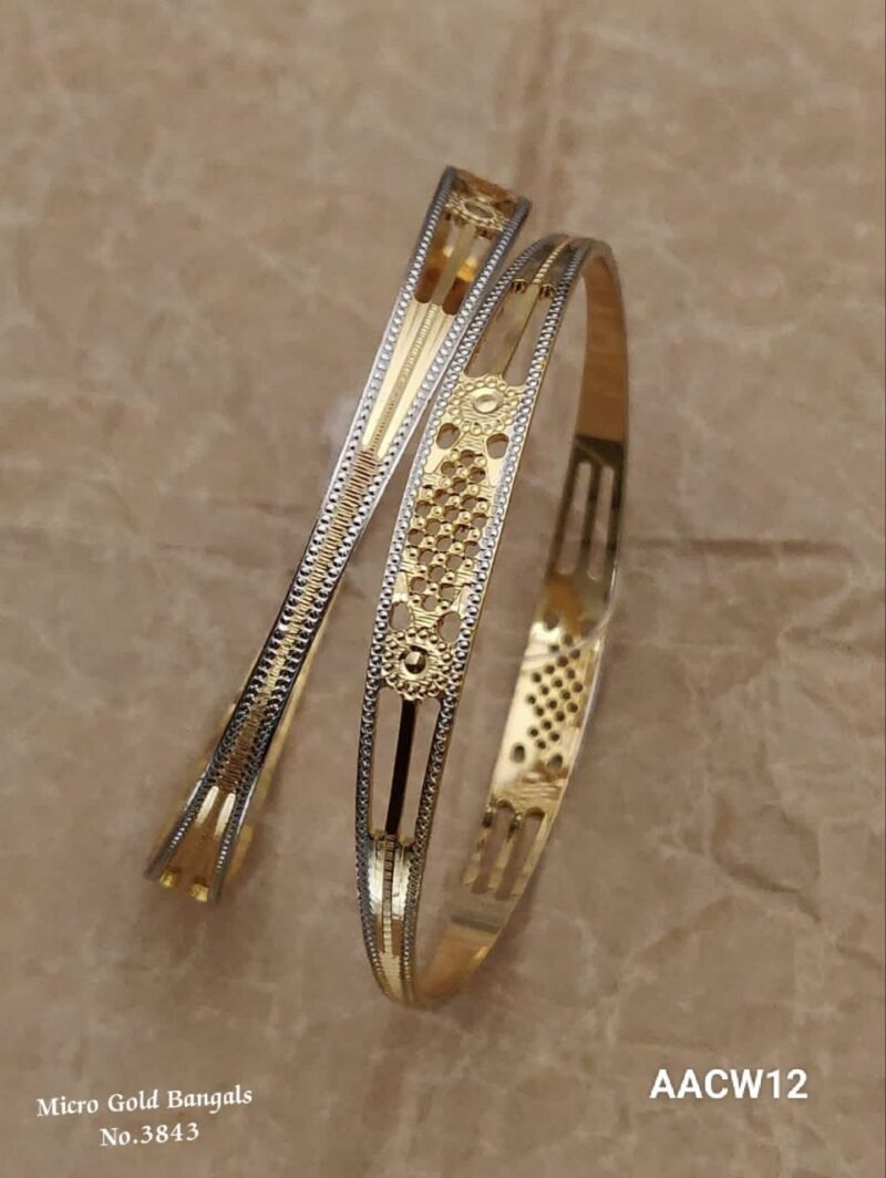 New Unique Micro Gold Plated Premium CNC Kadli Bangles For Women And Girls