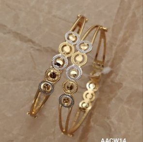 New Fancy Micro Gold Plated Premium CNC Kadli Bangles For Women And Girls