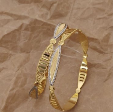 Latest Micro Gold Plated Premium CNC Kadli Bangles For Women And Girls