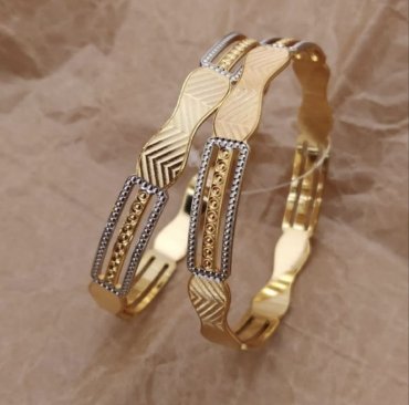 New Latest Micro Gold Plated Premium CNC Kadli Bangles For Women And Girls