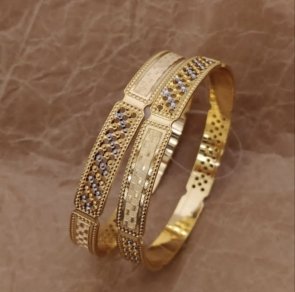 Trending Micro Gold Plated Premium CNC Kadli Bangles For Women And Girls