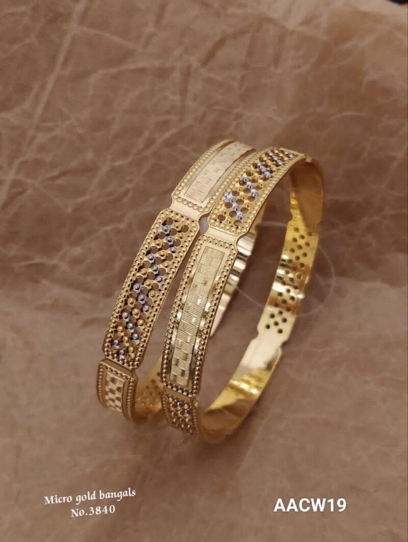 Trending Micro Gold Plated Premium CNC Kadli Bangles For Women And Girls