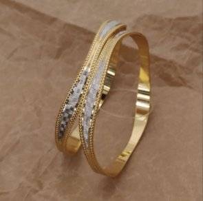 Adorable Micro Gold Plated Premium CNC Kadli Bangles For Women And Girls