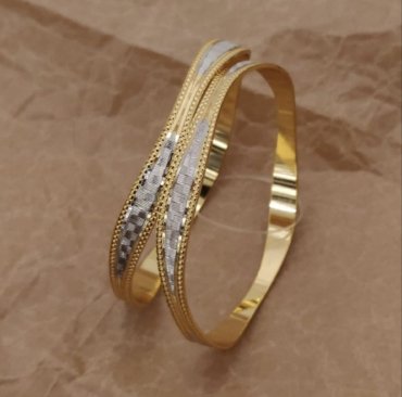 Adorable Micro Gold Plated Premium CNC Kadli Bangles For Women And Girls