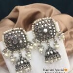 Navratri Special Premium Silver Oxidized Earrings & Jhumki