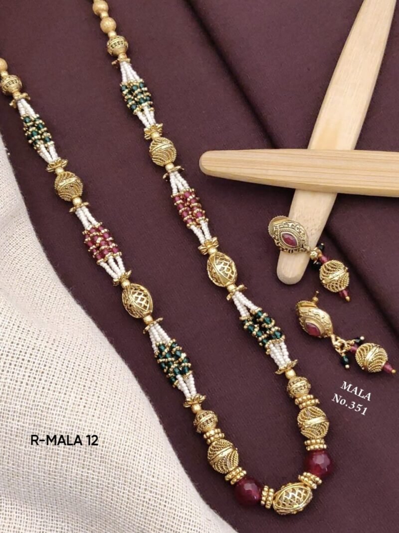 Unique Antique White & Multicolor Pearl Motimala – Perfect for Women & Girls