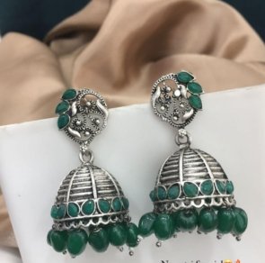 New Latest Navratri Special Premium Silver Oxidized Earrings & Jhumki