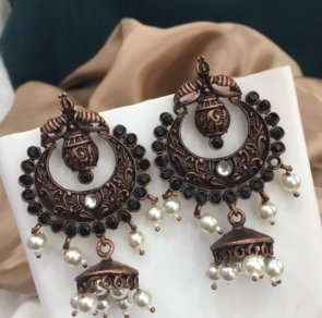 Adorable Navratri Special Premium Silver Oxidized Earrings & Jhumki