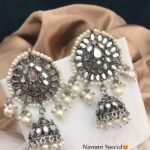 New Navratri Special Premium Silver Oxidized Earrings & Jhumki