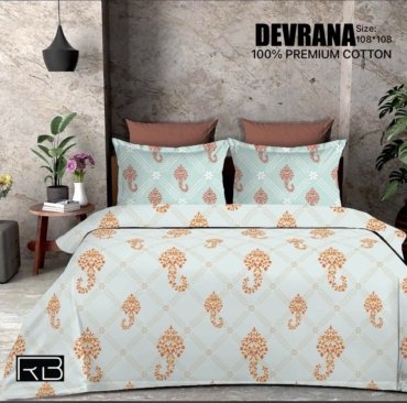 DEVRANA PURE COTTON KING SIZE BEDSHEET