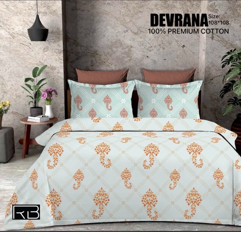 DEVRANA PURE COTTON KING SIZE BEDSHEET - Image 2