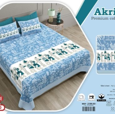 Unique Jumbo size bedsheets with 2 pillow covers