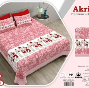 Adorable Jumbo size bedsheets with 2 pillow covers