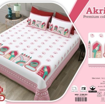 Adorable Jumbo size bedsheets with 2 pillow covers