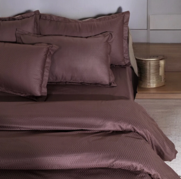 INFINITY DARK BROWN JACQUARD BEDDING