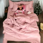 CLASSIC ITALIAN WOODSY ROSE SOLID BEDDING - Image 2